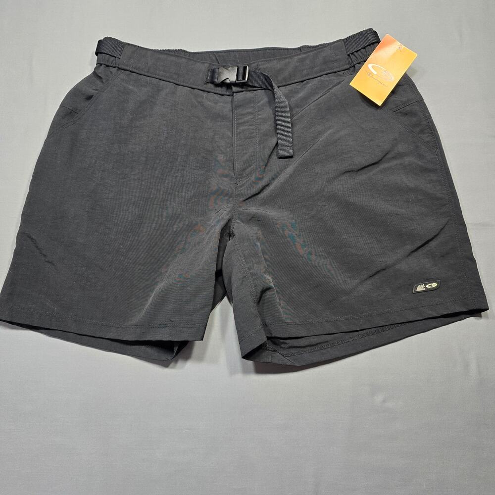 Champion Black Ebony Shorts NEW Classic Nylon Belted Logo Pockets Women's Size M